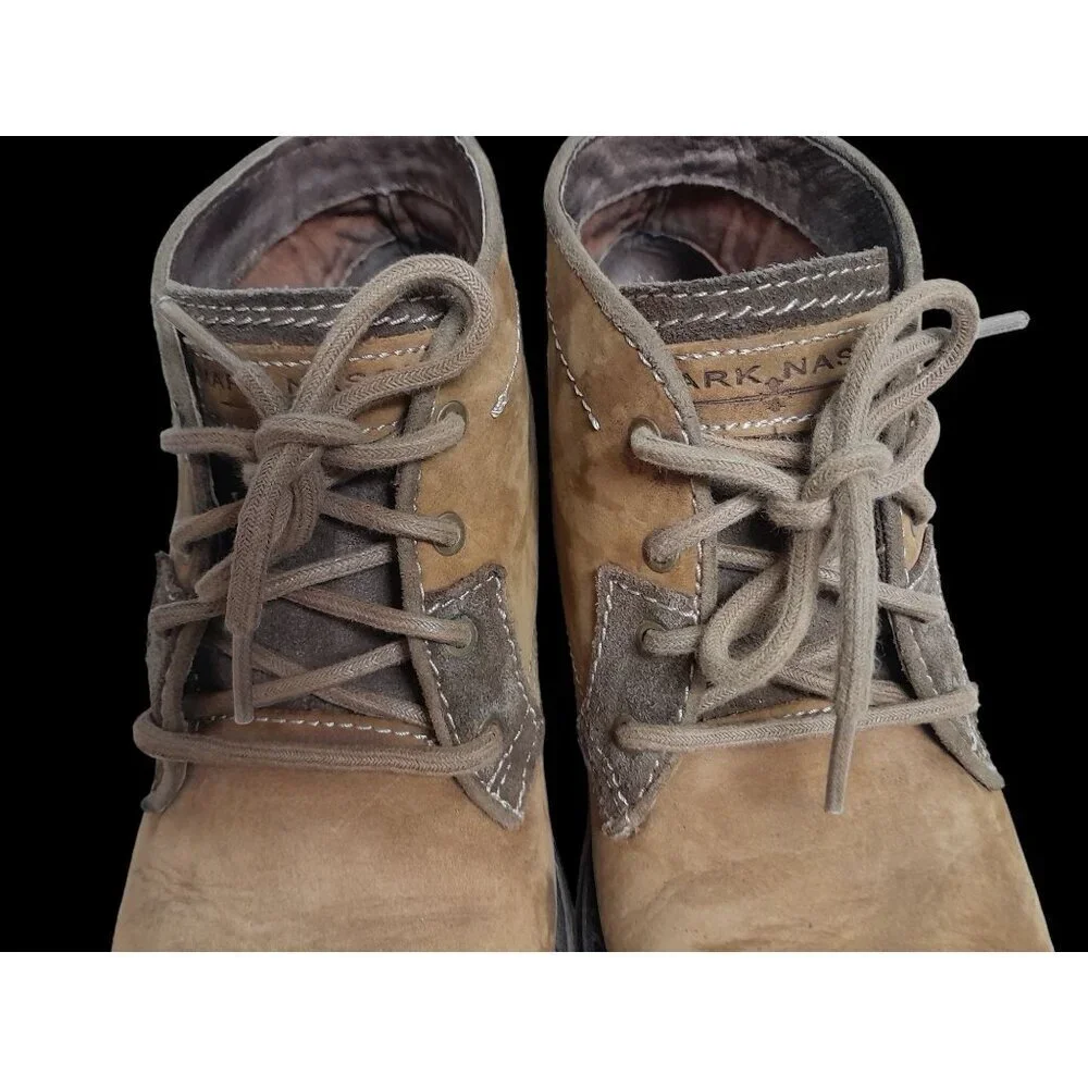 Mens Ankle Boot 70s Inspired Chunky Leather Suede Lace Up Rugged Utility Size 9